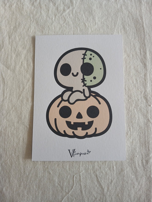 Postikortti, Halloween Kurpitsa ystävä